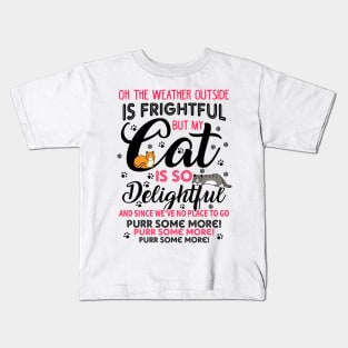 Cats Christmas Song. Meowy Christmas. Kids T-Shirt